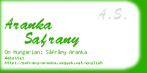 aranka safrany business card
